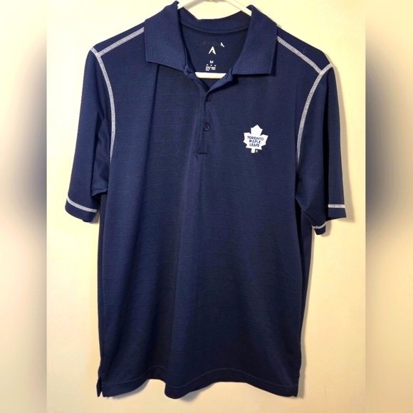 ⭐️Toronto Maple Leafs Navy Polo Shirt Size Med - Picture 1 of 4